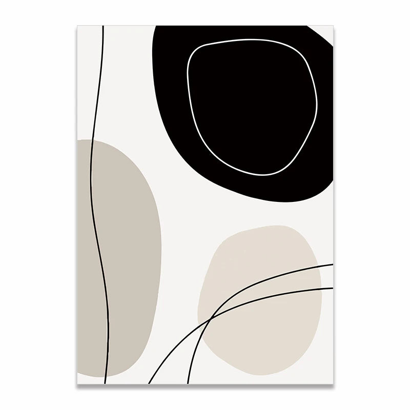 Neutral Abstract Shapes Print - Sudd