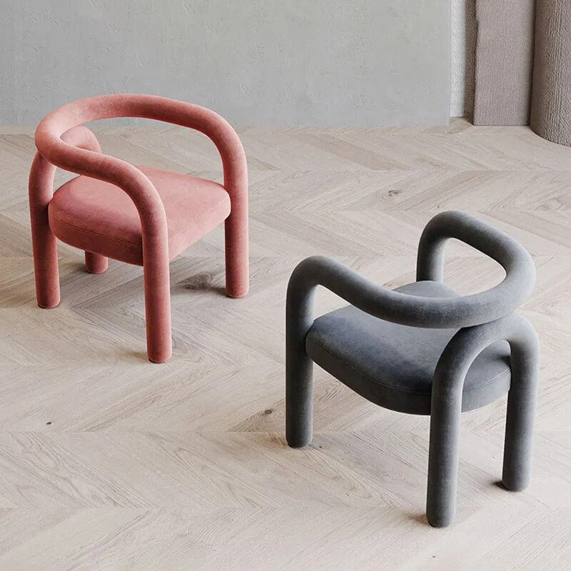 Wool Textured Rounded Noodle Chair - Sudd