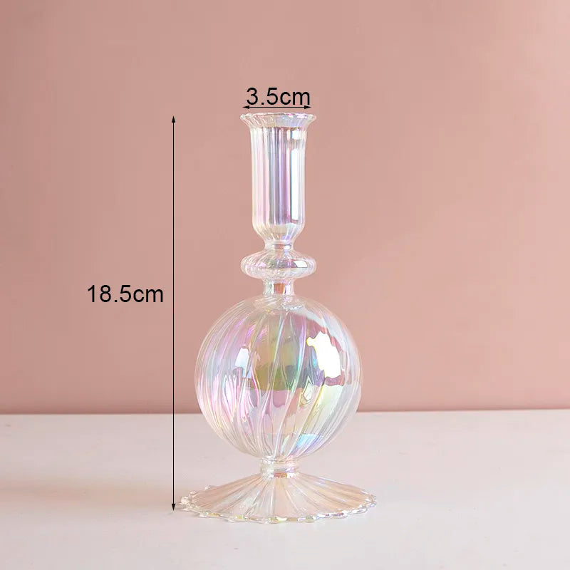 Clear Glass Candle Holder - Sudd