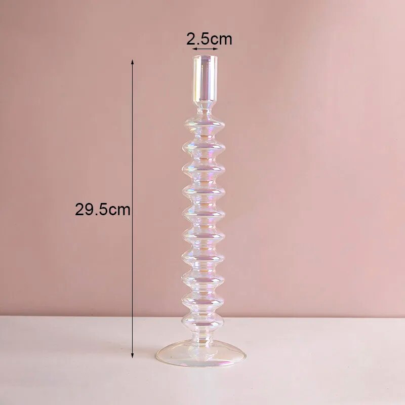 Clear Glass Candle Holder - Sudd