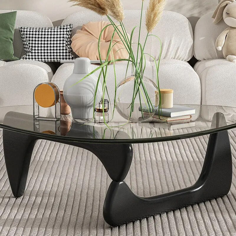 Nordic Designed Triangle Glass Coffee Table - Sudd